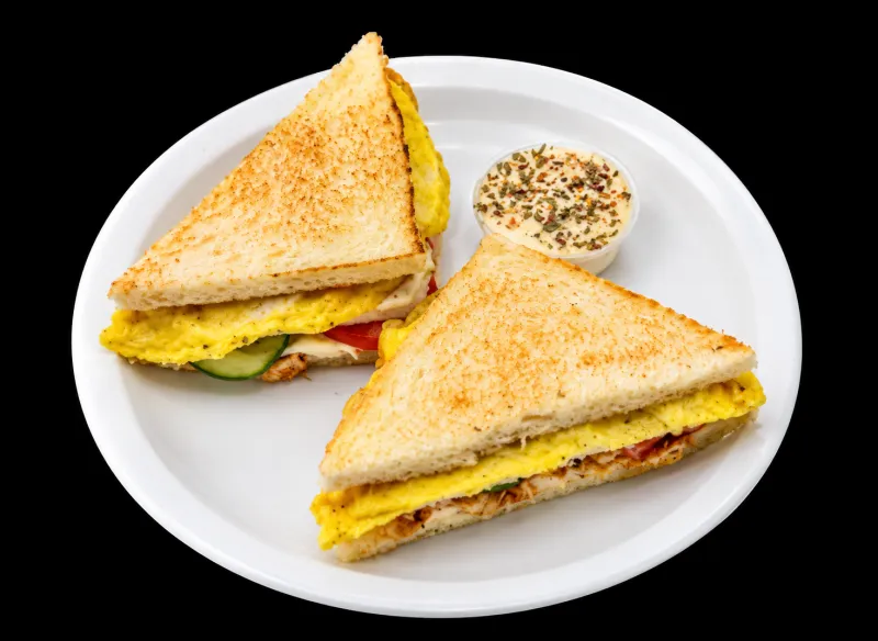 Fried Round Sandwich