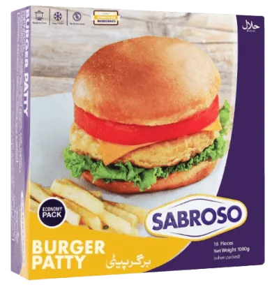 Sabroso Plain Chicken Burger Patty 16Pcs 1000Gms