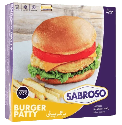 Sabroso Plain Chicken Burger Patty 16Pcs 1000Gms