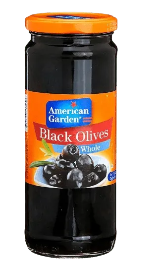 American Garden Black Olives Whole 450G