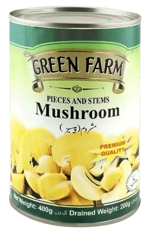 Green Farm Whole Mushrooms 400G