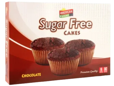 American Kuisine Sugar Free Chocolate Cup Cake, 6 Pack, 100g