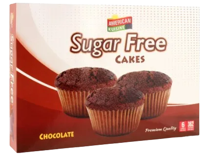American Kuisine Sugar Free Chocolate Cup Cake, 6 Pack, 100g